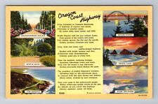 OR-Oregon, Oregon Coast Highway, Antique, Vintage Souvenir Postcard picture