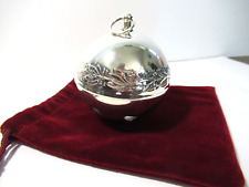 Beautiful Wallace 1971 Annual Silverplate Sleigh Bell Christmas Ornament picture