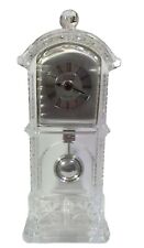 Crystal Legends 24% lead Crystal Mini Grandfather Clock W/Pendulum By Godinger picture