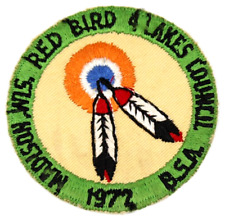 Vintage 1972 Camp Red Bird Four Lakes Council Patch Wisconsin WI Boy Scouts BSA picture