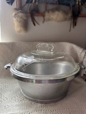 Vintage Guardian Service Cookware Aluminum Dutch Oven Round Pot With Glass Lid picture