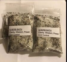 9 Herbs Bath Salts.  Wisdom Power Clarity Control.  Hoodoo Pagan Wiccan picture