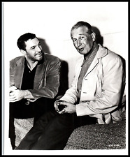 Hollywood HANDSOME GENE KELLY + MAURICE CHAVELIER BACKSTAGE 1950s ORIG Photo 778 picture