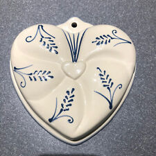 Vintage Gabriel Sweden Design Vallis Ceramic Heart Cookie Mold Wall Decor picture