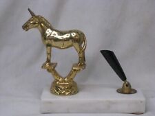 vintage pen holder metal donkey jackass horse desk stand Moody Advertising Co. picture