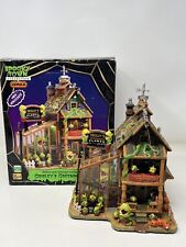 Lemax Spooky Town Grisley's Greenhouse Tested Working W/Weathervane 2010 Retired picture