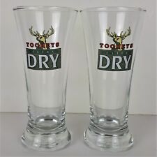 COLLECTABLE 2x Tooheys Extra Dry 285ML BEER GLASSES PAIR IN GREAT CONDITION RARE picture