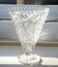 Miniature Small Glistening Crystal Glass Bud Vase 3 5/8