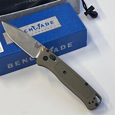 New BENCHMADE 535 Bugout CPM-S30V Steel Blade Green Grivory Handle Folding Knife picture