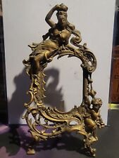 antique art nouveau Brass Picture Frame Rare Design picture