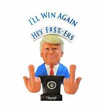 X-Large Donald Trump Bobble Finger Hey F#@KRS ill Win Again Bobblehead FUNNY picture