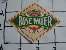 Original Vintage Label: Sparkling ROSE WATER pure picture