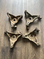 Antique Cast Iron 3 Wheel Swivel Casters Stove Piano Movers Dolly Set of 4 picture