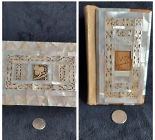 Vtg 1958 King James Bible & Box w Mother Of Pearl Mosaic Tiles for Repurposing picture