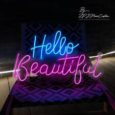 50cm Hello Beautiful LED Neon Signs Night Light Personalized Custom Wedding Wall picture