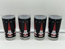 Set Of 4 Vintage Holt Howard Glass Tumblers Santa Christmas Themed See Details picture