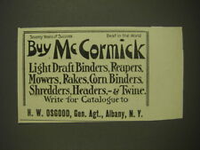 1901 H.W. Osgood McCormick Agriculture Equipment Ad - Buy McCormick Light Draft picture