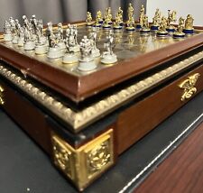 Franklin Mint Civil War Chess Set, Gold and Silver Edition 1988 picture