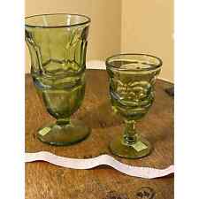 Green Fostoria Argus glasses.  Set of two.   picture