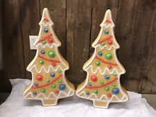 Blow Mold Gingerbread Trees Christmas Colors With Icing Union Don Featherstone picture