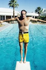JAMES CAAN 24x36 inch Poster SWIMMING SHORTS BARECHESTED BY POOL picture