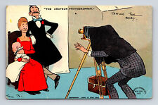 c1907 The Amateur Photographer Taking the Baby Comic Artist Tom Browne Postcard picture
