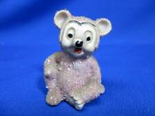 JAPANESE ANTIQUE FUZZY BROWN  TEDDY BEAR FIGURINE picture