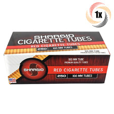 1x Box Shargio Red Full Flavor 100MM 100's ( 250 Tubes ) Cigarette Tobacco RYO picture