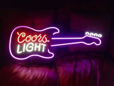Beer Electric Guitar Live Music Neon Light Sign Lamp Display Club Wall Decor 24