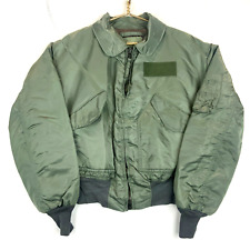 Vintage Us Military Cold Weather 45P Flyer’s Bomber Jacket Size Large Green picture