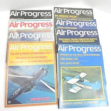 VINTAGE LOT OF 8 AIR PROGRESS MAGAZINE 1973 AVIATION PLANES MAY-DECEMBER  picture