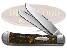 Case xx Trapper Knife Father and Son Antique Bone 1/500 Stainless Pocket Knives picture