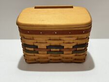 Longaberger Recipe Basket Large 1994 Shades Of Autumn Woodcrafts Lid signed picture