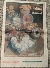 Vintage PIGGLY WIGGLY Memorabilia Holiday Handout Paper  1984 Recipes Christmas  picture