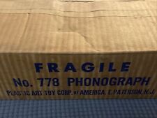 Vintage Plasco No 778 Phonograph-Record Player-NOS-Original Box picture