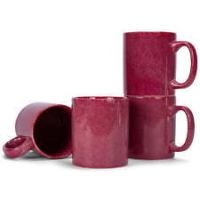 17 oz Ceramic Mug Set of 4, Burgundy picture