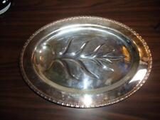 VINTAGE ROGERS & BRO 1710 OVAL FOOTED PLATTER TREE PATTERN picture