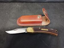 VTG Schrade USA, 6-OT Old Timer Hunting Knife Lockback Leather Sheath Very Nice picture