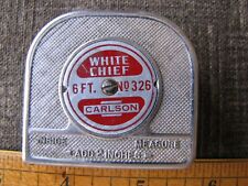 White Chief Carlson & Sullivan No326 6 Ft Pocket Sized Tape Measure Made in USA picture