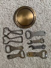 Lot Of 9 Beer Ale Bottle Opener Tip Tray Iroquois, XXX Belmont, Tamo Shanter picture