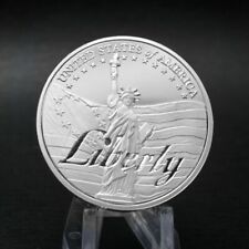  American Statue of Liberty Eagle Coin Silver Plated Commemorative Collection picture