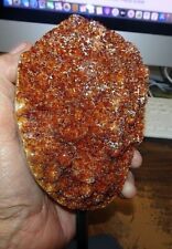 LARGE DARK CITRINE CRYSTAL CLUSTER GEODE FROM BRAZIL CATHEDRAL W/ STEEL BASE  picture
