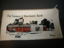 Vintage Farmers & Merchants Bank Deposit Bag Zips (see description) picture