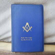 Vintage Freemason Mason Holy Bible Self Pronouncing 1957 Masonic Lodge Homlan picture