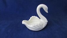 VINTAGE SWAN FIGURINE Art Pottery 815 USA Candy/Nut Dish ASHTRAY White PLANTER picture