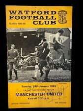 George Best & Bobby Charlton Hand Signed Programme Manchester United Vs Watford  picture