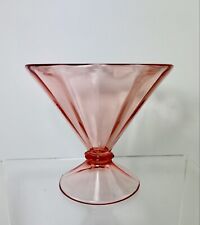 Vintage Pink Depression Glass Cone Shaped Candy Bowl HTF picture