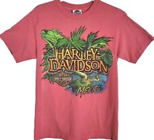 Harley Davidson Cozumel Mexico T-Shirt Womens Small Pink Cotton Tropics Tee  picture