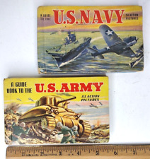 VTG 1943 World War II Guide Books Set of 2 U.S. Army U.S. Navy w Action Pictures picture