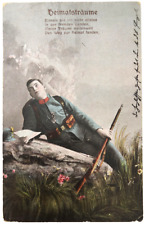 WW1 German Infantry Postcard. Military Stamp 1916 Homeland Traumas picture